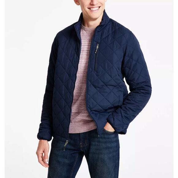 Hawke & Co Men´s diamond Quilted Puff Navy blue Winter Jacket  Size XL - Picture 1 of 13